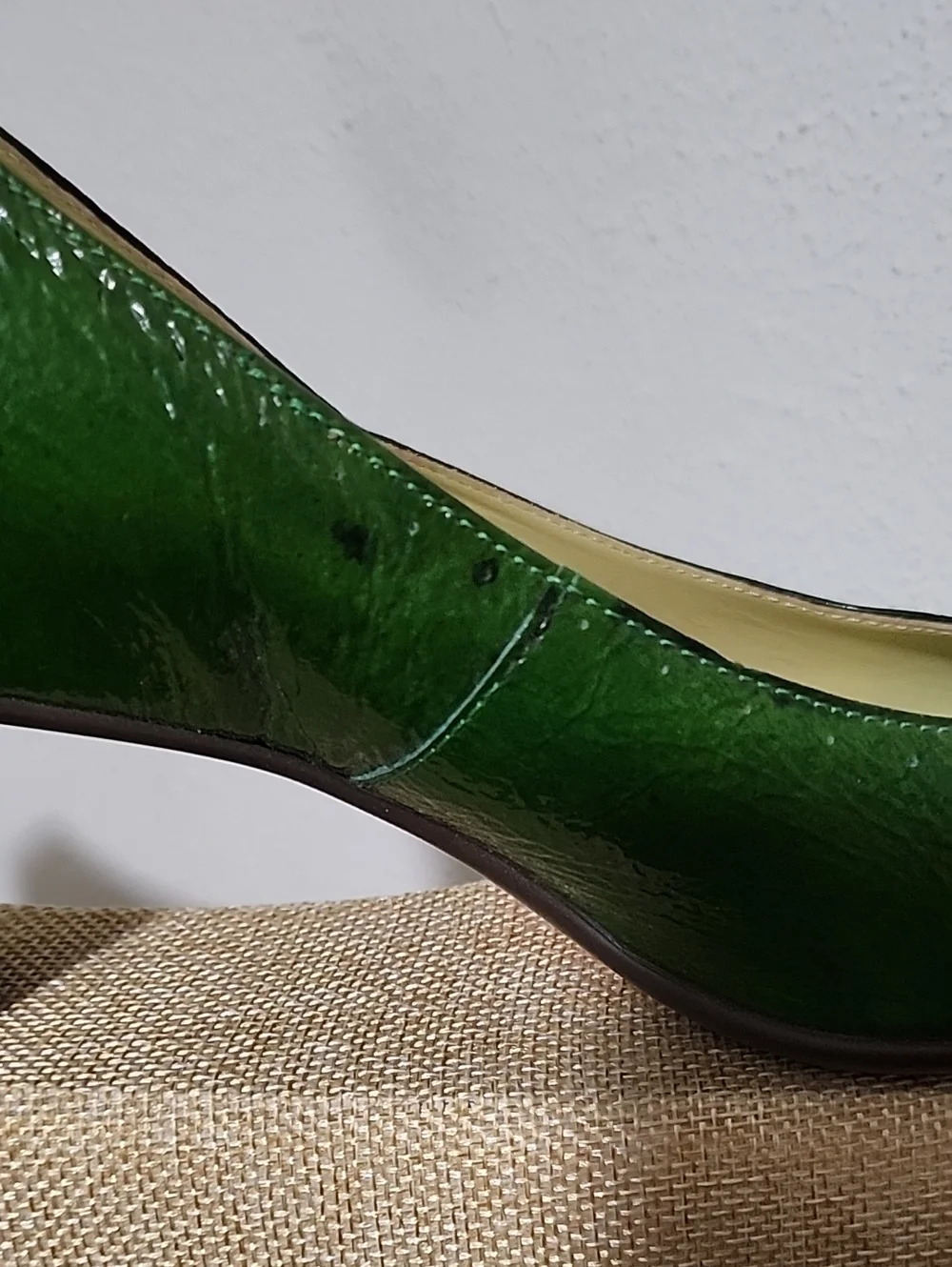 CROCS Green Peep-Toe Heels